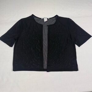 La Belle Black Sheer Crop Top